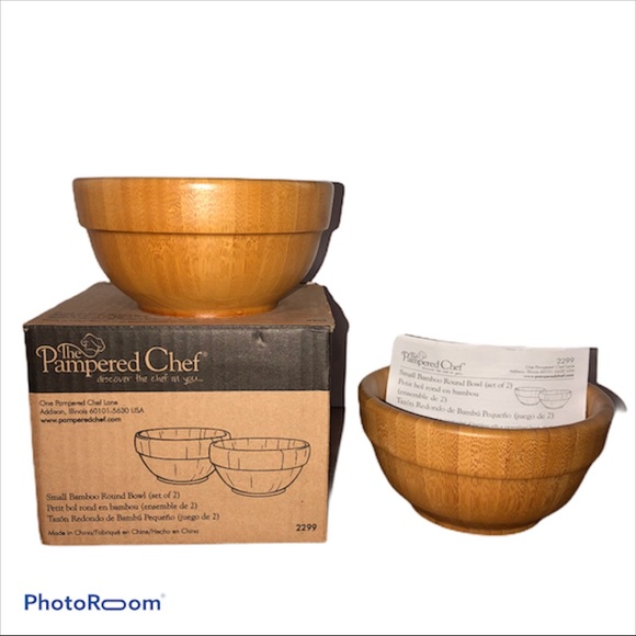 The Pampered Chef Other - NEW Pampered Chef Small Bamboo Bowls - set of 2